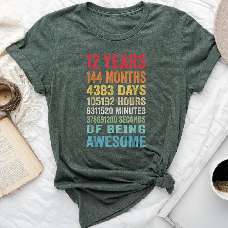 Vintage 12 Years Old Being Awesome 12Th Birthday Boys Girls Bella Canvas T-shirt