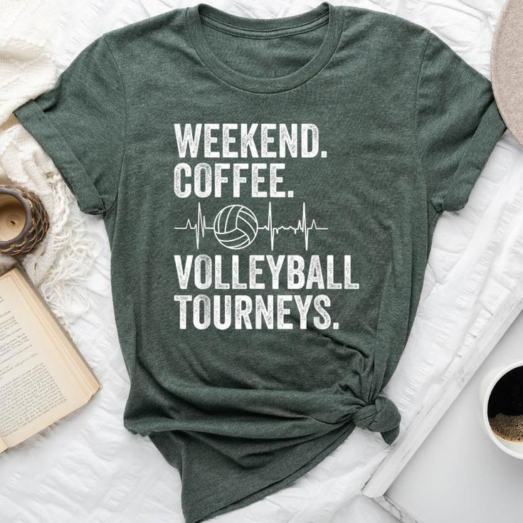 Vintage Weekend Coffee And Volleyball Moms Apparel Bella Canvas T-shirt