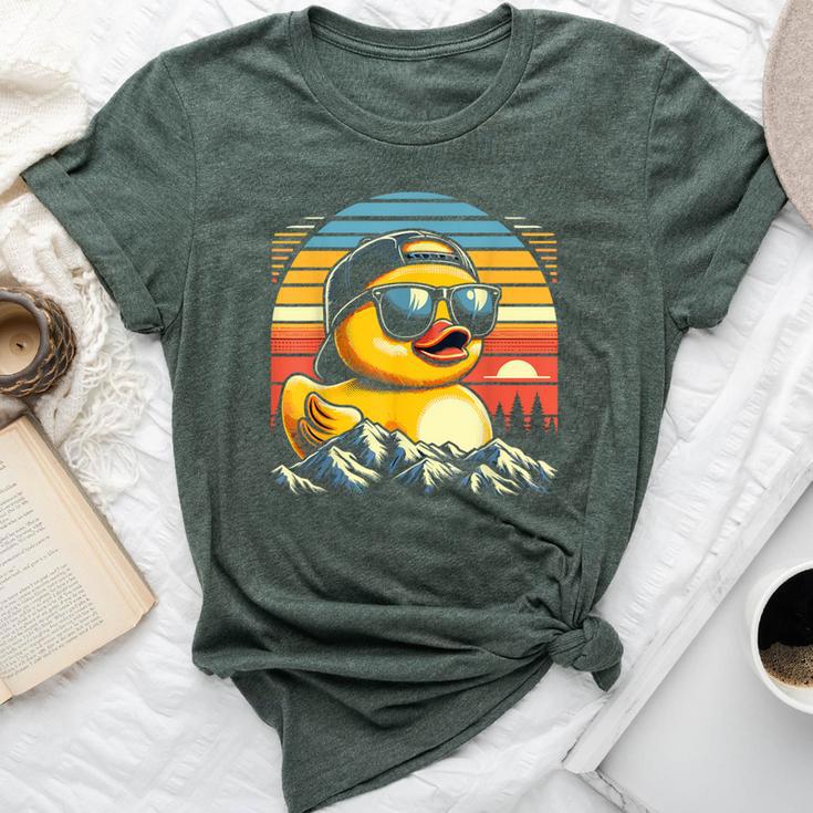 Vintage Cool Duck With Sunglasses & Mountain View Bella Canvas T-shirt