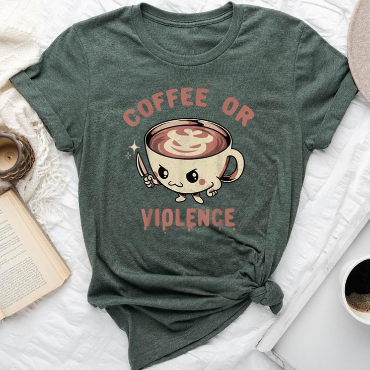 Vintage Before Coffee I Choose Violence Bella Canvas T-shirt