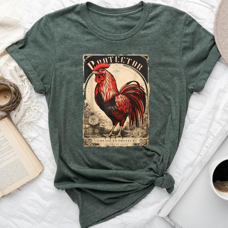 Vintage Gockel Elegant Rooster Bird Chicken Farmer Rooster Bella Canvas T-shirt