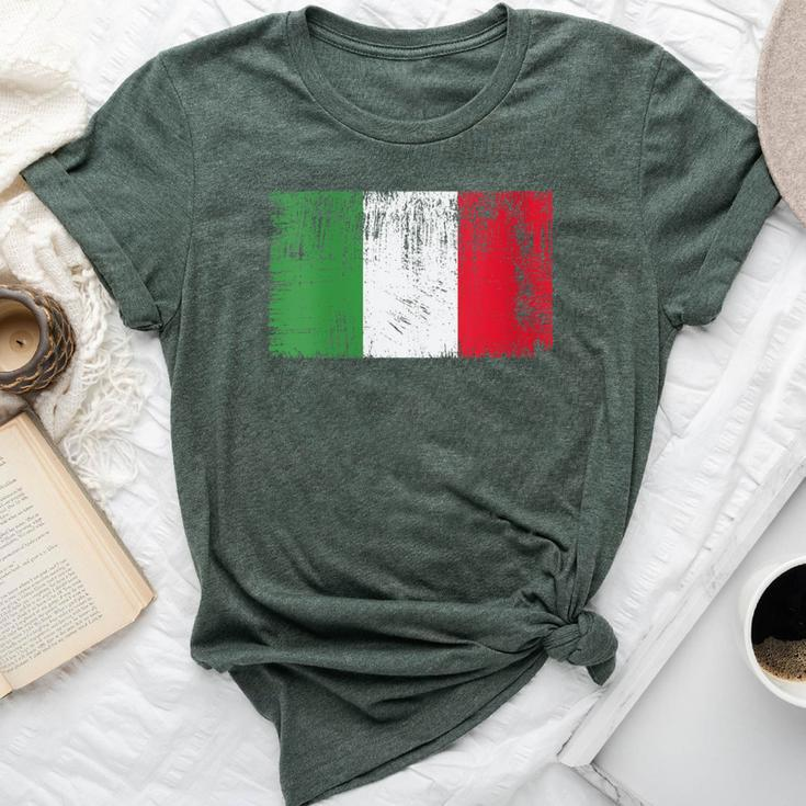 Vintage Italian Banner Fan Italy Flag Italia Retro Bella Canvas T-shirt