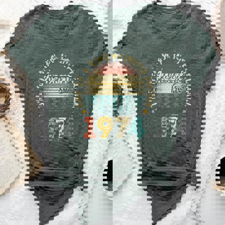 Vintage June 1974 Retro 50 Years Old 50Th Birthday Men Bella Canvas T-shirt