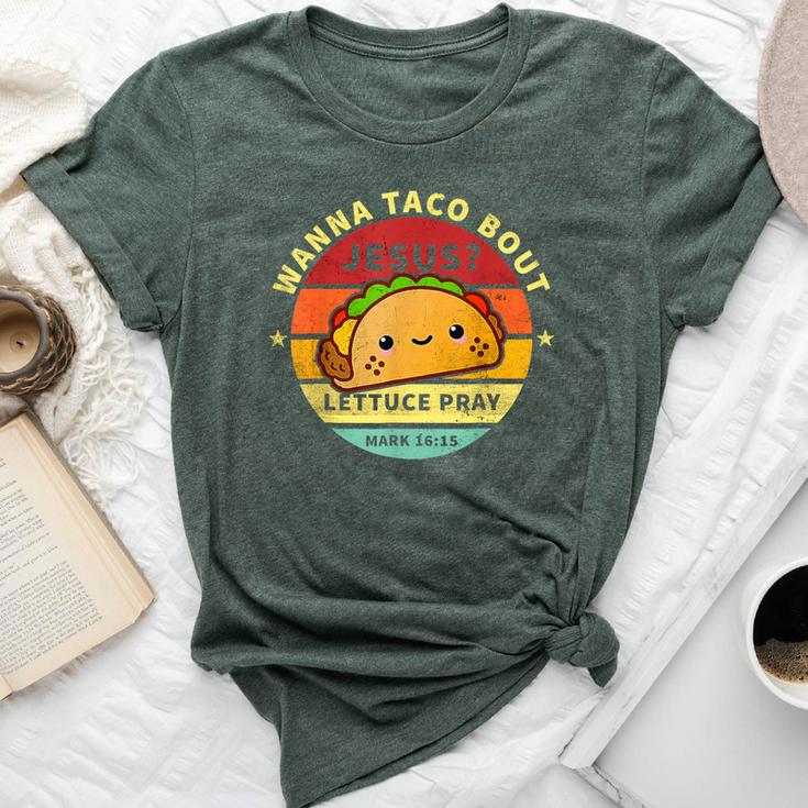 Wanna Taco Bout Jesus Cinco De Mayo Pun Christian Bella Canvas T-shirt