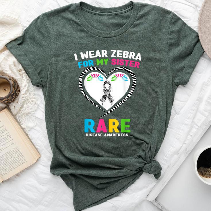 I Wear Zebra For My Sister Rare Disease Awareness Bella Canvas T-shirt