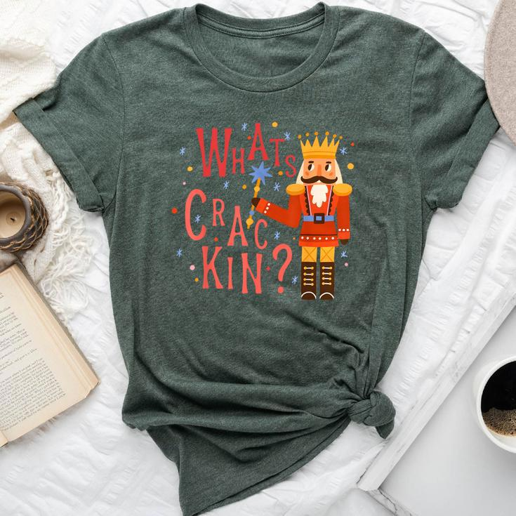 Whats Crackin Christmas Nutcracker Xmas Kid Bella Canvas T-shirt