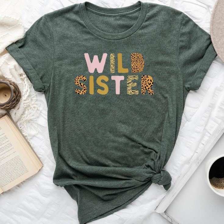 Wild One Sister Two Wild Birthday Outfit Zoo Birthday Animal Bella Canvas T-shirt
