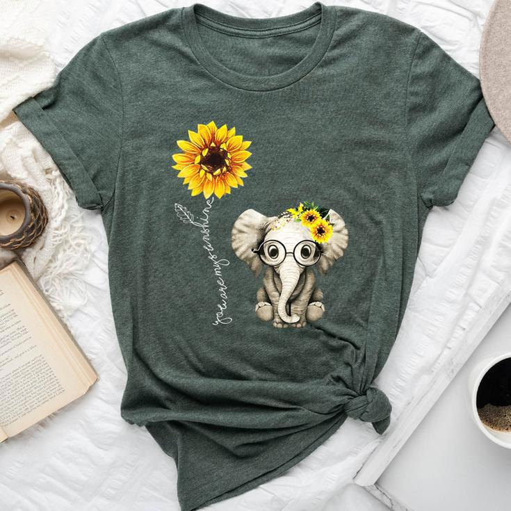 You-Are-My-Sunshine Elephant Sunflower Hippie Quote Song Bella Canvas T-shirt