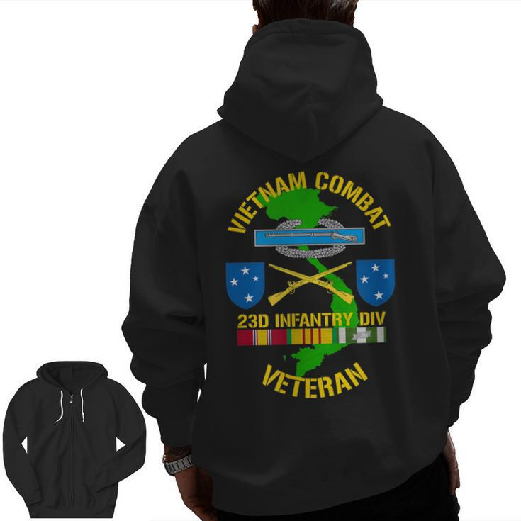 23Rd Infantry Division Vietnam Combat Veteran Zip Up Hoodie Back Print