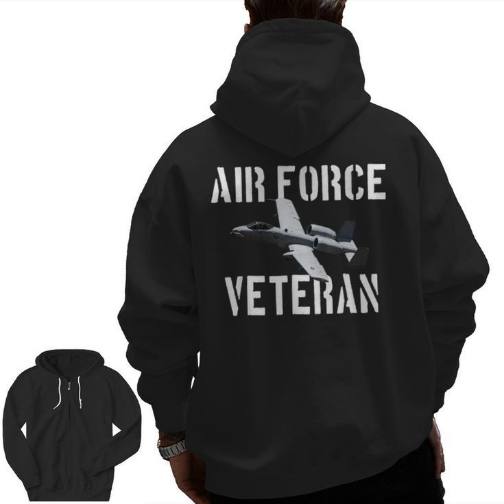 Air Force Veteran A10 Zip Up Hoodie Back Print