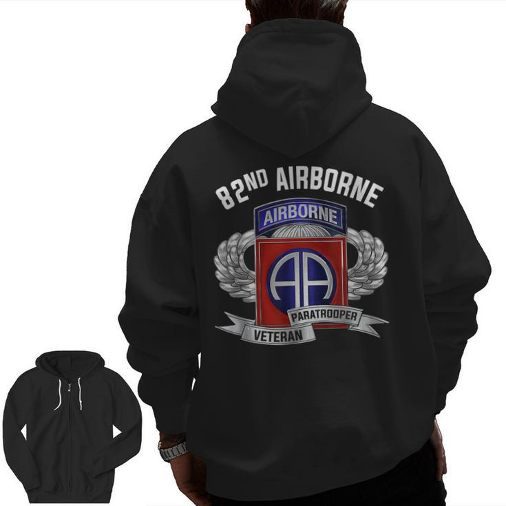 Airborne Veteran Paratrooper Army Military Soldier  Zip Up Hoodie Back Print