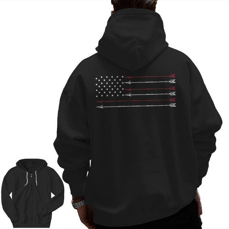 Archery Archer Bow Hunting Hunt Zip Up Hoodie Back Print