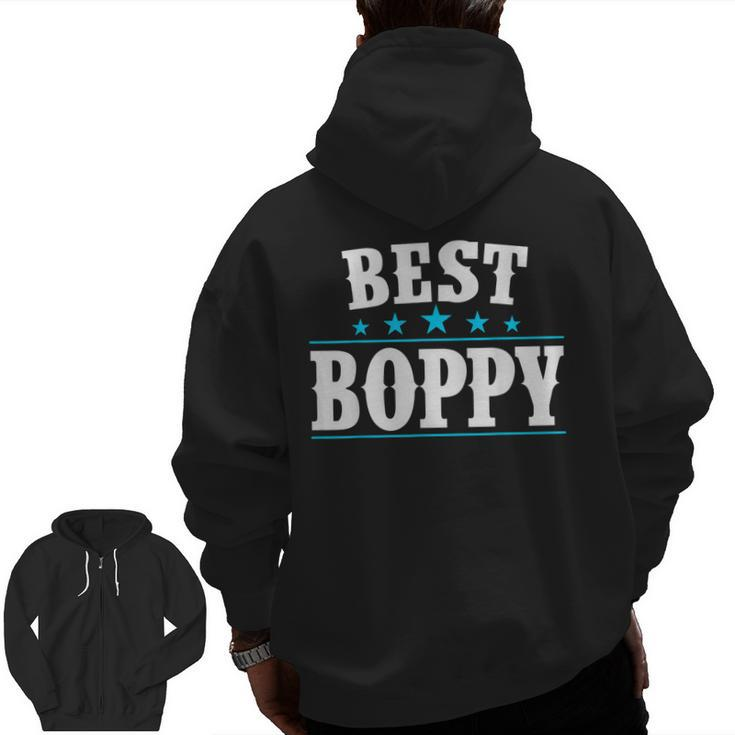 Best Boppy For World's Greatest Grandpa Zip Up Hoodie Back Print