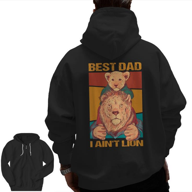 Best Dad Fathers Day Lion For Daddy  Zip Up Hoodie Back Print