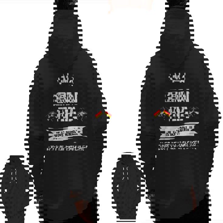 The Best German Dad German Papa Zip Up Hoodie Back Print