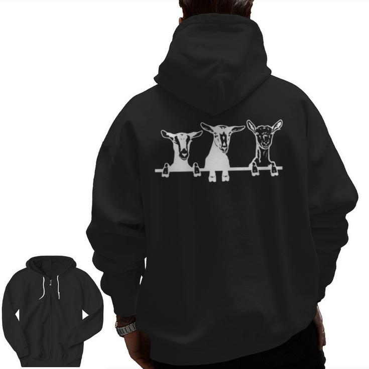 Buy Me A Baby Goat Then We Can Talk Goat Lover Zip Up Hoodie Back Print