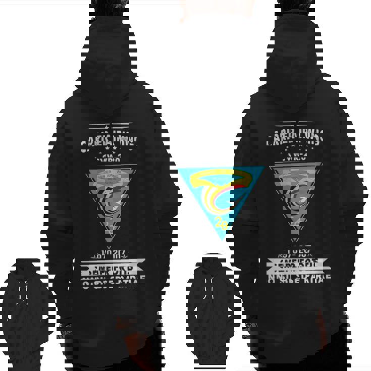 Carrier Air Wing Cvwr Zip Up Hoodie Back Print