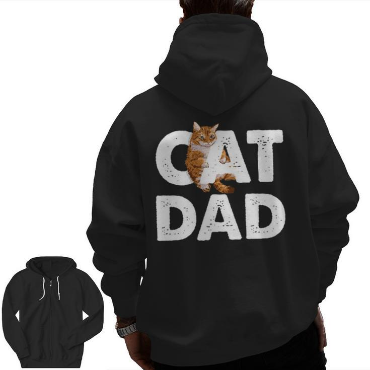 Cat Dad V3 Zip Up Hoodie Back Print