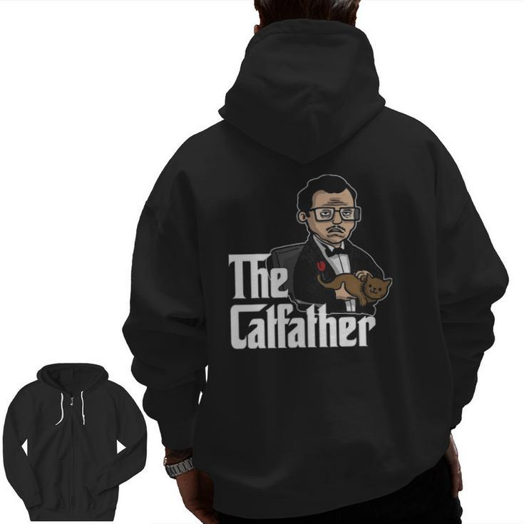 The Catfather Cat Dad Father Of Cats Zip Up Hoodie Back Print