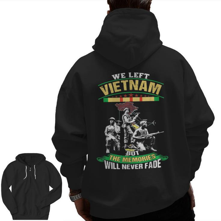 Classic War Veteran Us Flag Slodier Combat Boot Vietnam Army Zip Up Hoodie Back Print