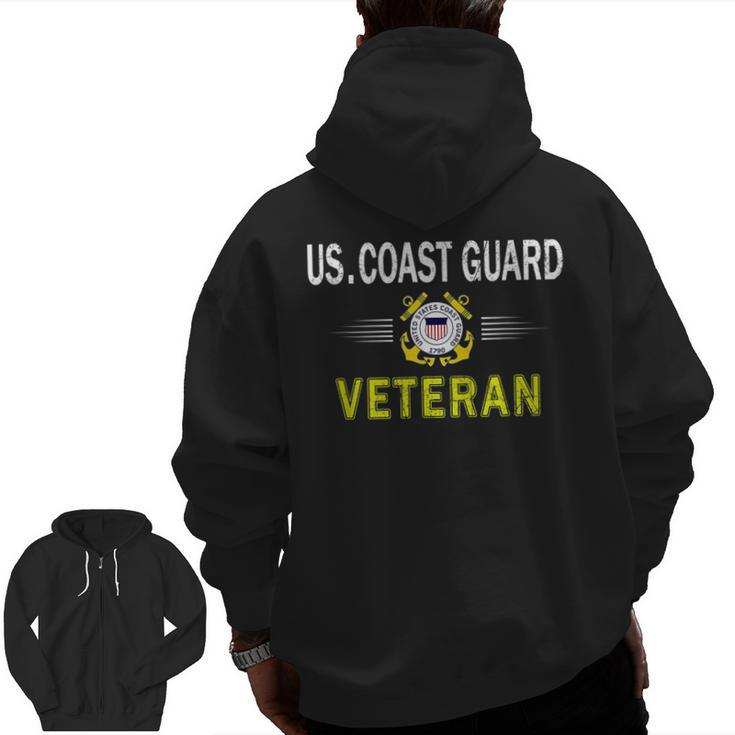 Coast Guard Veterans Day us Coast Guard Veteran Pride Zip Up Hoodie Back Print