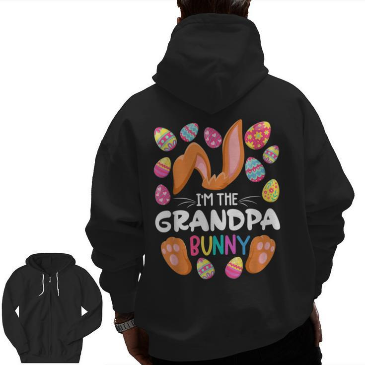 Cute Top I Grandpa Bunny I Matching Family Easter Pajamas  Zip Up Hoodie Back Print
