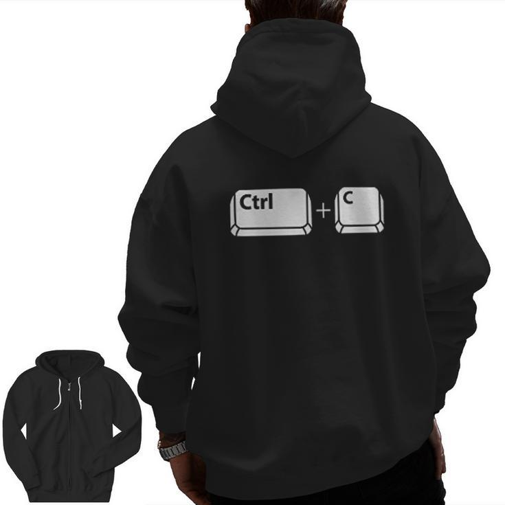 Dad And Baby Matching Outfits Copy Paste Zip Up Hoodie Back Print