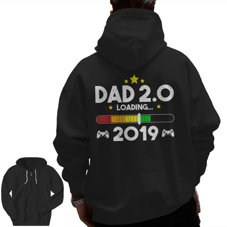 Dad Est 2019 T New Daddy 20 Best Video Games Zip Up Hoodie Back Print