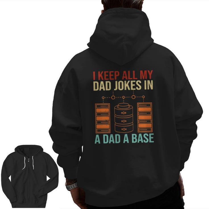 Dad Father's Day Programmers Programming Coding Apparel Zip Up Hoodie Back Print
