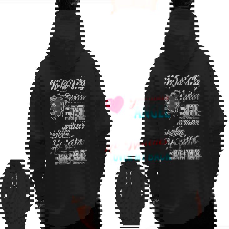 My Dad Is My Guardian Angel Father Remembrance Daughter Son Zip Up Hoodie Back Print