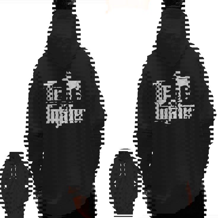 Doberman Pinscher Dog The Dogfather Dog Lover Zip Up Hoodie Back Print