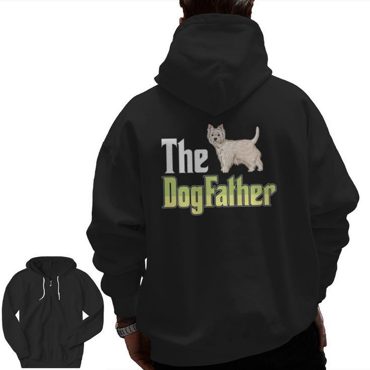 The Dogfather West Highland White Terrier Dog Owner Zip Up Hoodie Back Print