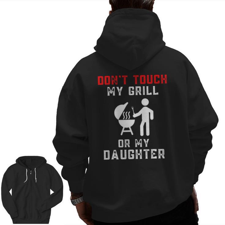 Don t Touch My Tools Or My Daughter Father s Day Apparel Zip Up Hoodie Back Print Mazezy