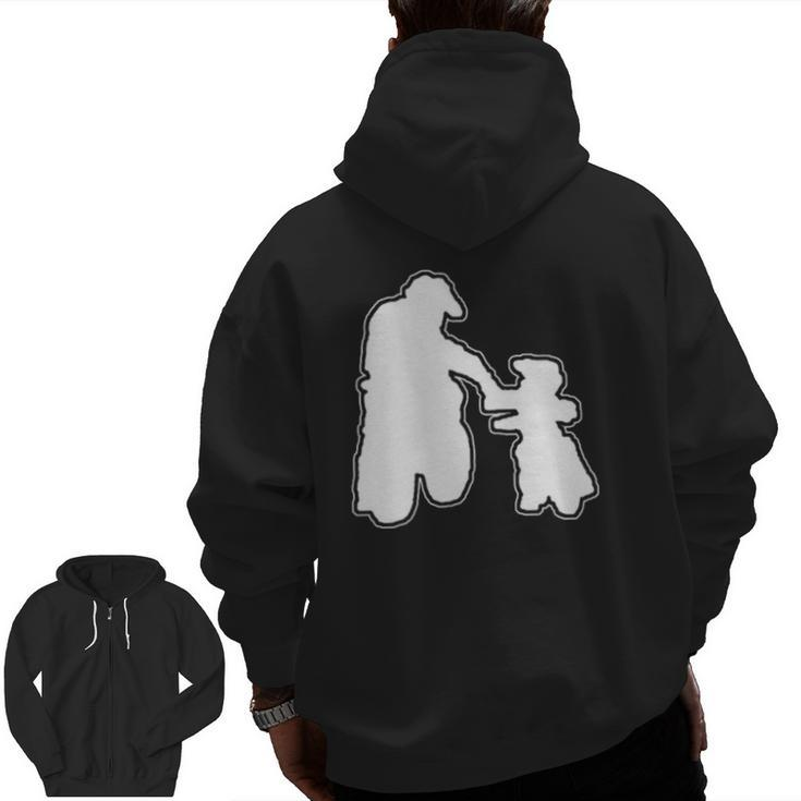 Father & Daughter Riding Partners Zip Up Hoodie Back Print