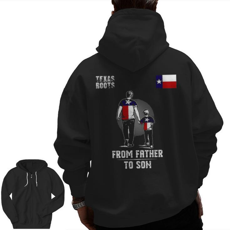 Father To Son Texas Zip Up Hoodie Back Print