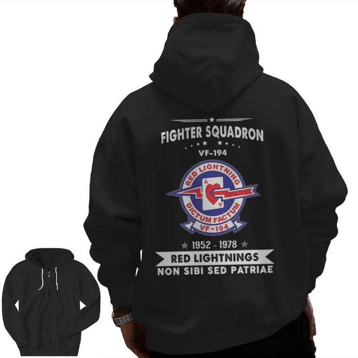 Fighter Squadron 194 Vf Zip Up Hoodie Back Print