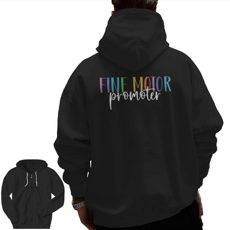 Fine Motor Promoter Occupational Therapy Sensory Love Zip Up Hoodie Back Print