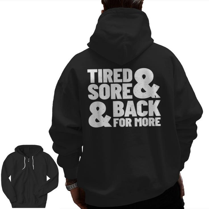 Fitness Quote Gym Exercise Gym Meme Workout Motivation Zip Up Hoodie Back Print