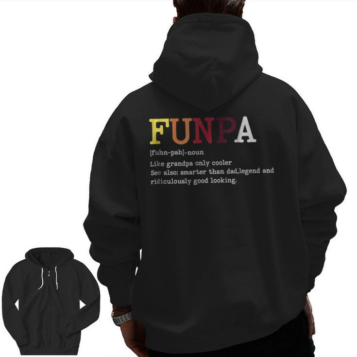 Funpa Like Grandpa Cute Definition Funpa Zip Up Hoodie Back Print