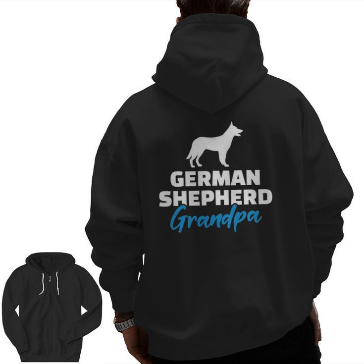 German Shepherd Grandpa Pet Lover Zip Up Hoodie Back Print