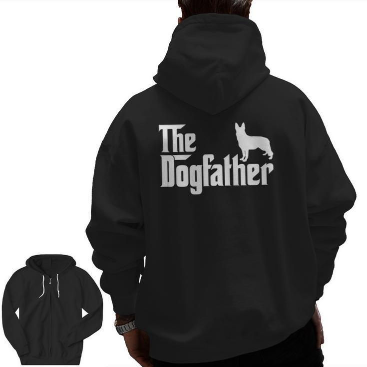 German Shepherd Lover Dogfather Zip Up Hoodie Back Print