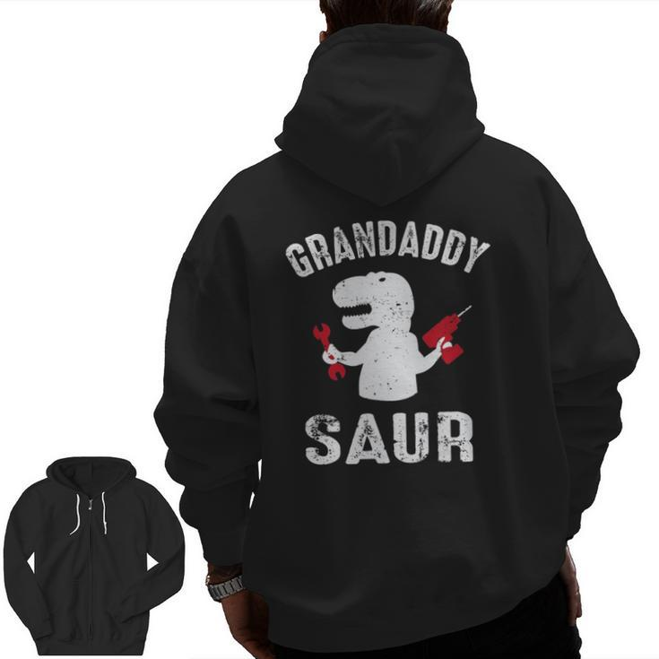 Granddaddy Saurus rex Grandpasaurus Zip Up Hoodie Back Print