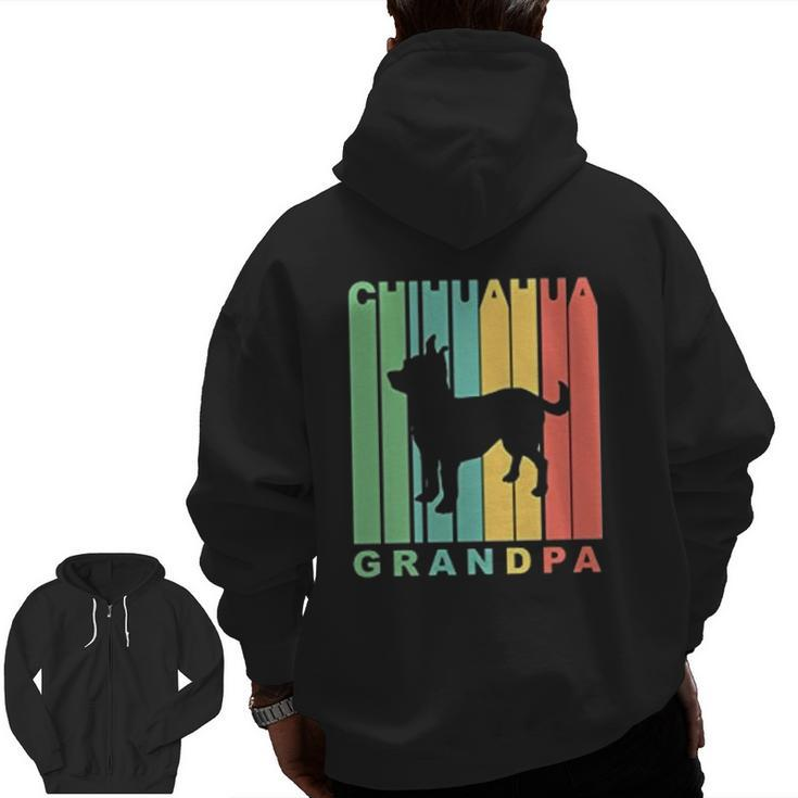 Grandparent Chihuahua Grandpa Zip Up Hoodie Back Print