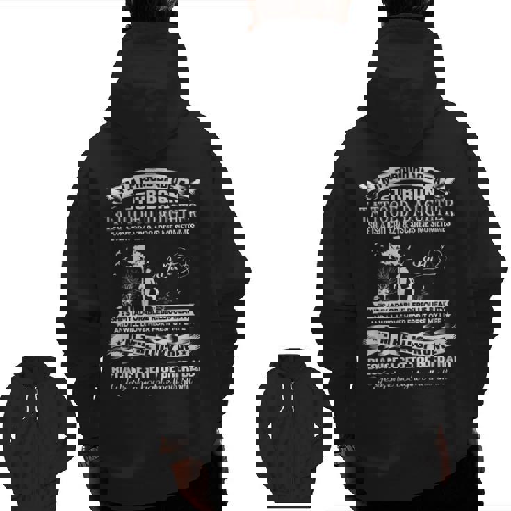 I'm A Proud Dad Of A Stubborn Tattooed Daughter Zip Up Hoodie Back Print