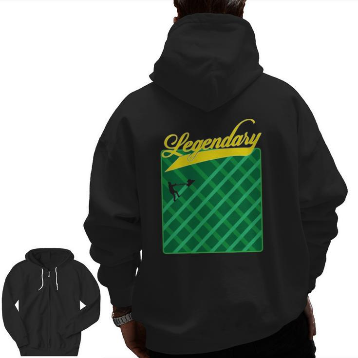 Lawn Mowing Grass Stripes Dad  Mow The Grass Zip Up Hoodie Back Print