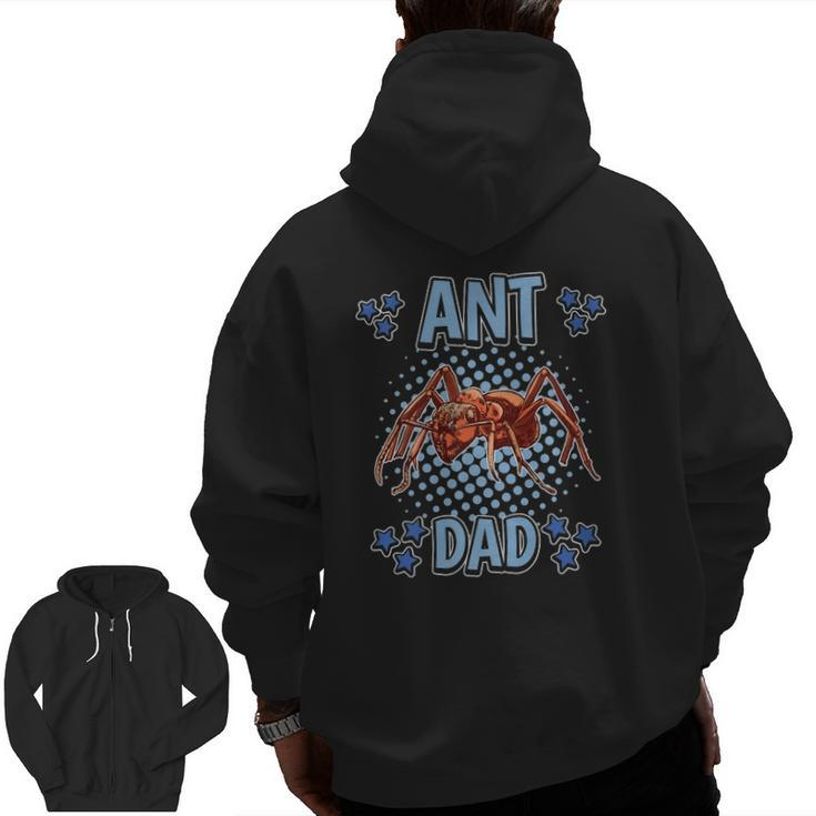 Mens Ant Dad Daddy Father's Day Insect Ant Zip Up Hoodie Back Print