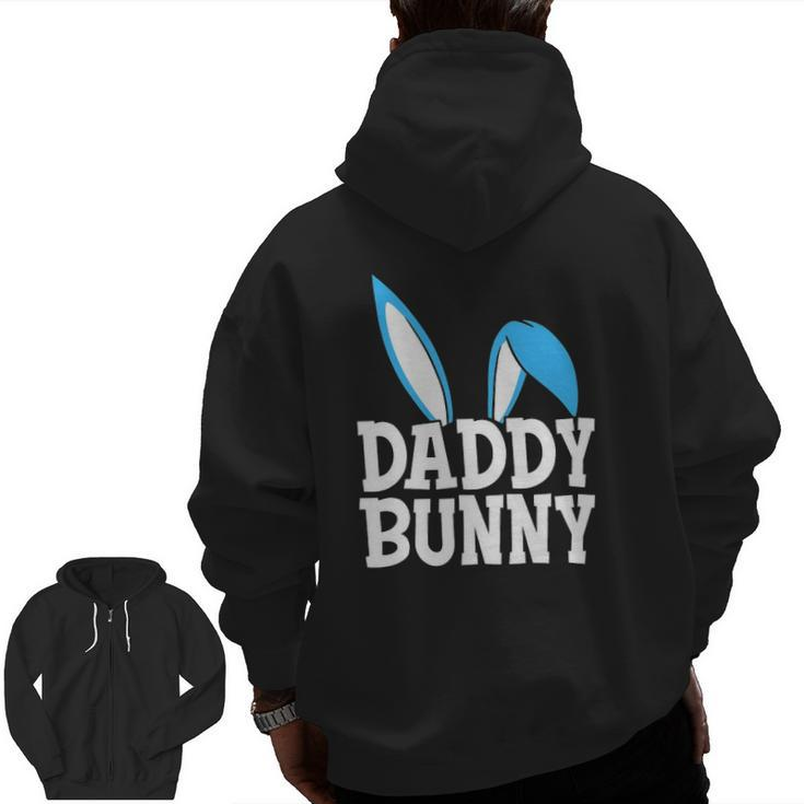 Mens Daddy Bunny Cute Easter Costume Dad Family Matching Zip Up Hoodie Back Print