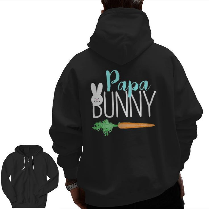 Mens Easter Papa Bunny Family Couples Zip Up Hoodie Back Print