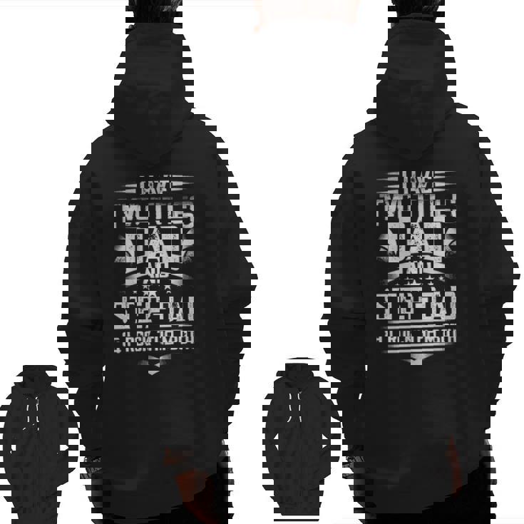 Mens Father's Day For Dad Best Dad And Stepdad From Wife Zip Up Hoodie Back Print