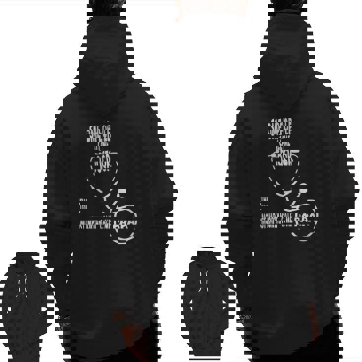 Mens Father's Day For Doctor Papa Zip Up Hoodie Back Print